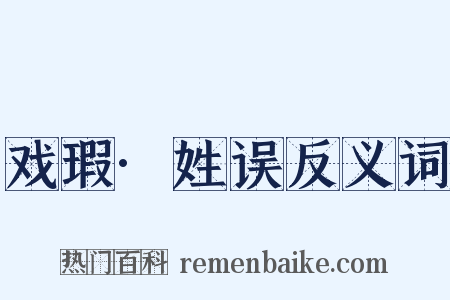 戏瑕·姓误反义词是什么意思的图片